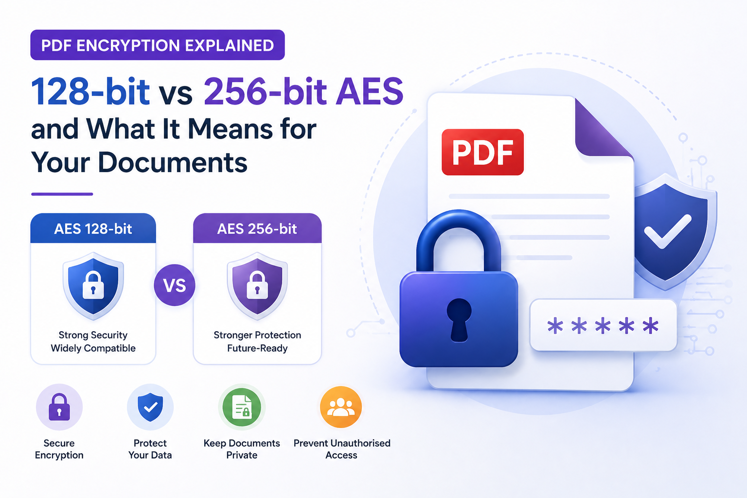 PDF Encryption 128-bit vs 256-bit AES